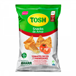 Snacks de Arroz Tosh Tomates Secos y Parmesano